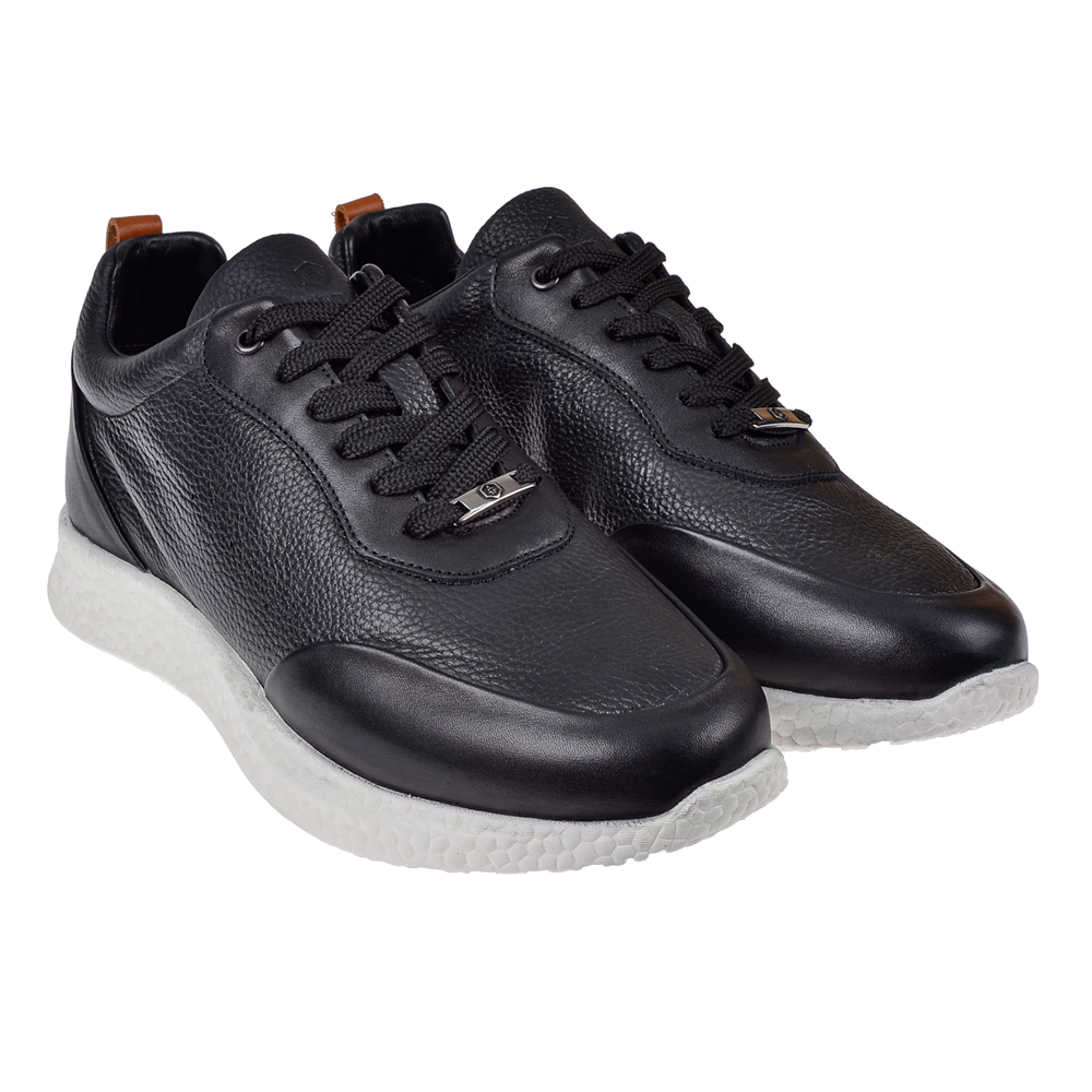 Hammer Jack Hakiki Deri Erkek Spor Ayakkabı Sneaker HJ-24260-M SİYAH