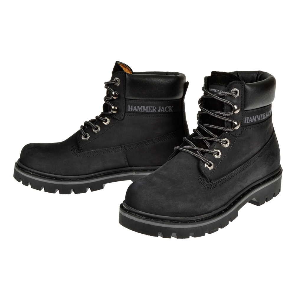 Hammer Jack Hakiki Deri (Unisex) Kadın Bot HJ-16600-G   SİYAH NUBUK