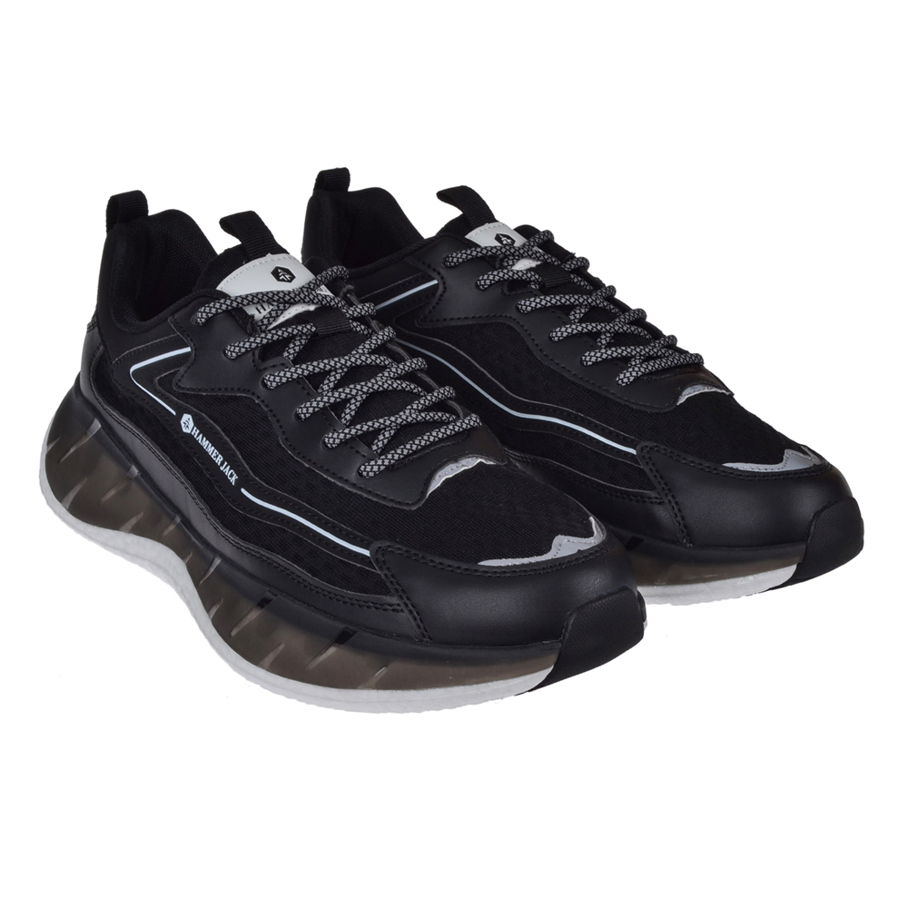 Hammer Jack Yumuşak Taban Erkek Spor Ayakkabı Sneaker HJ-24122-M SİYAH