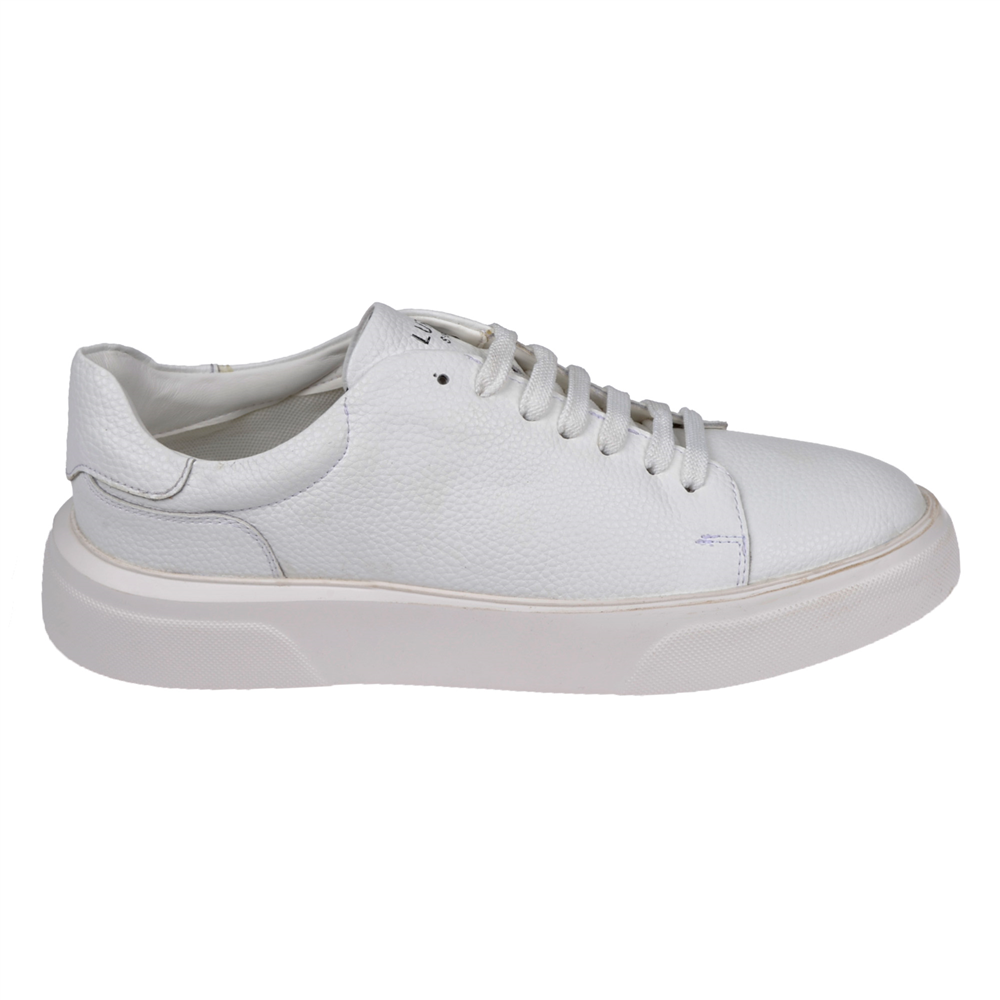 Lufian Hakiki Deri Erkek Spor Ayakkabı Sneaker LUF-TOMMY BEYAZ