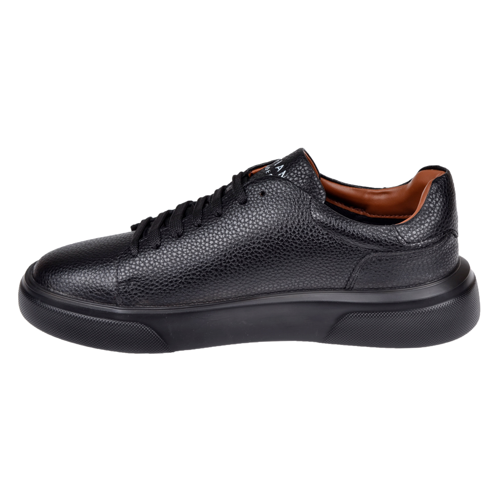 Lufian Hakiki Deri Erkek Spor Ayakkabı Sneaker LUF-TOMMY SİYAH