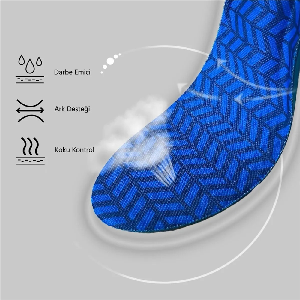 Memory Foam Darbe Emici, Ark Destekli, Erkek İş Ayakkabısı Tabanlığı 184-MM