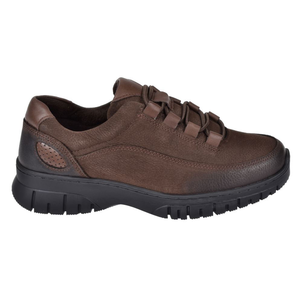 New Diamond Hakiki Deri Comfort Kadın Ayakkabı ND-25624 KAHVE NUBUK