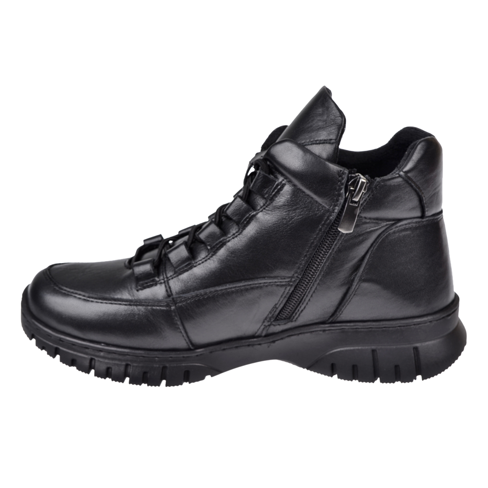 New Diamond Hakiki Deri Comfort Kısa Kadın Bot ND-25604 SİYAH