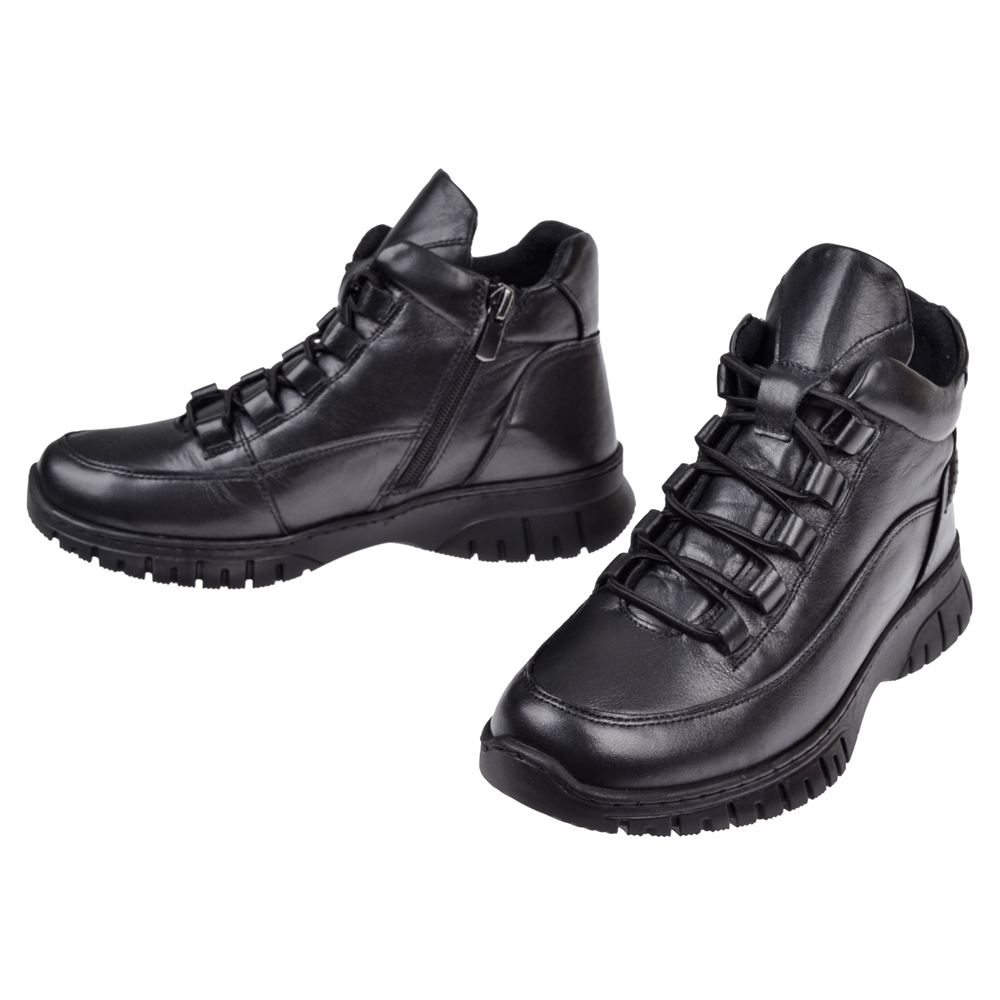 New Diamond Hakiki Deri Comfort Kısa Kadın Bot ND-25604 SİYAH