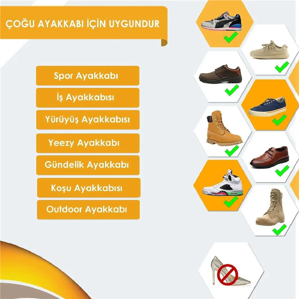 Ortosole Ark ve Jel Destekli Ortopedik Erkek Spor Tabanlığı 203-MM-STANDART