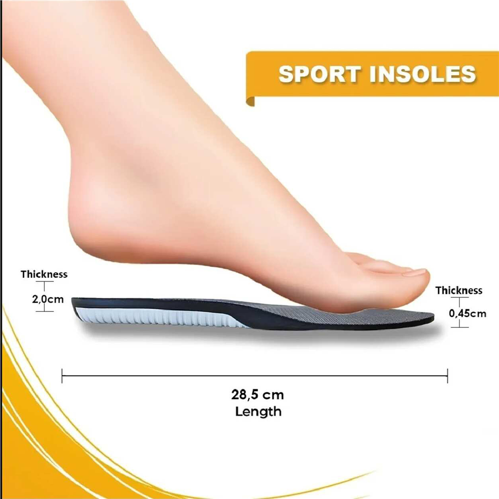 Ortosole Ark ve Jel Destekli Ortopedik Erkek Spor Tabanlığı 203-MM-STANDART