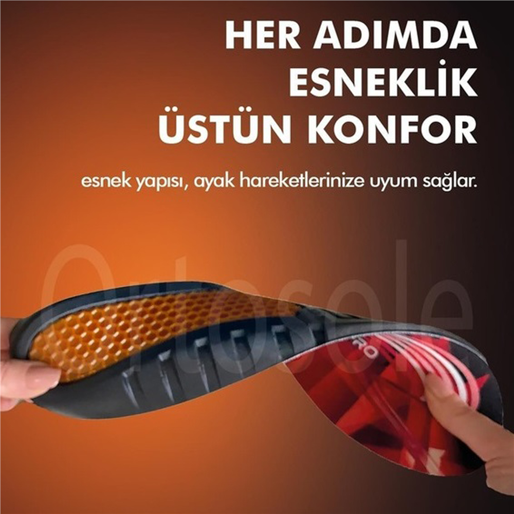 Ortosole Yumuşak Jel Destekli İş Ayakkabıları Ve Botlar İçin Kadın Tabanlık 201-MW   STANDART