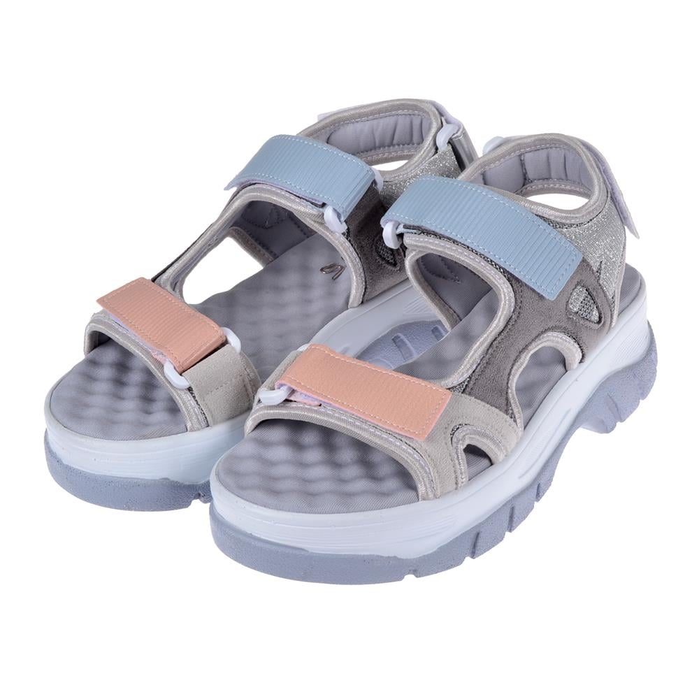 Pullman Cırtlı Comfort Kadın Sandalet SMS-4740   GRİ MULTİ