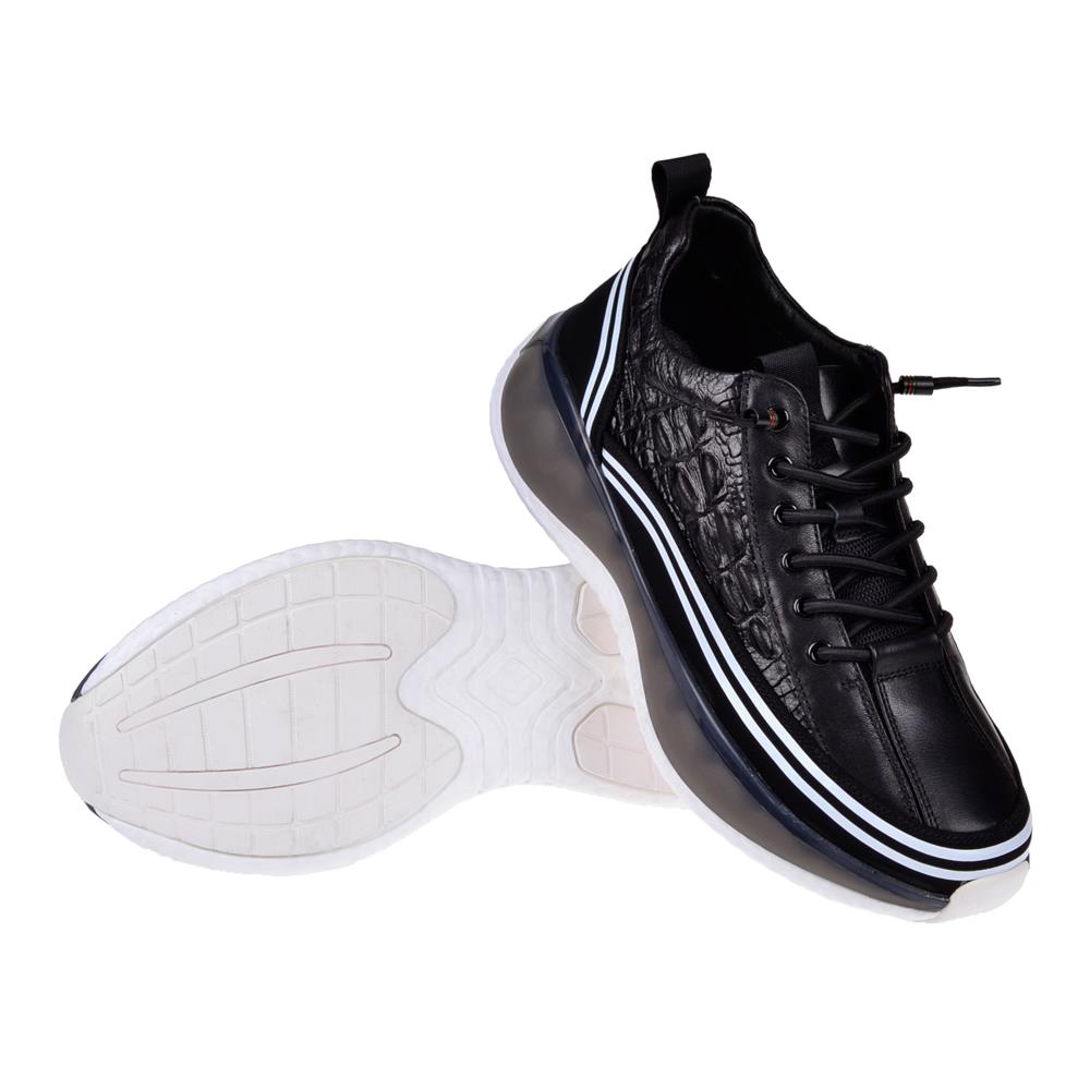 Pullman Deri Günlük Erkek Spor Ayakkabı Sneaker GJ-5001   SİYAH