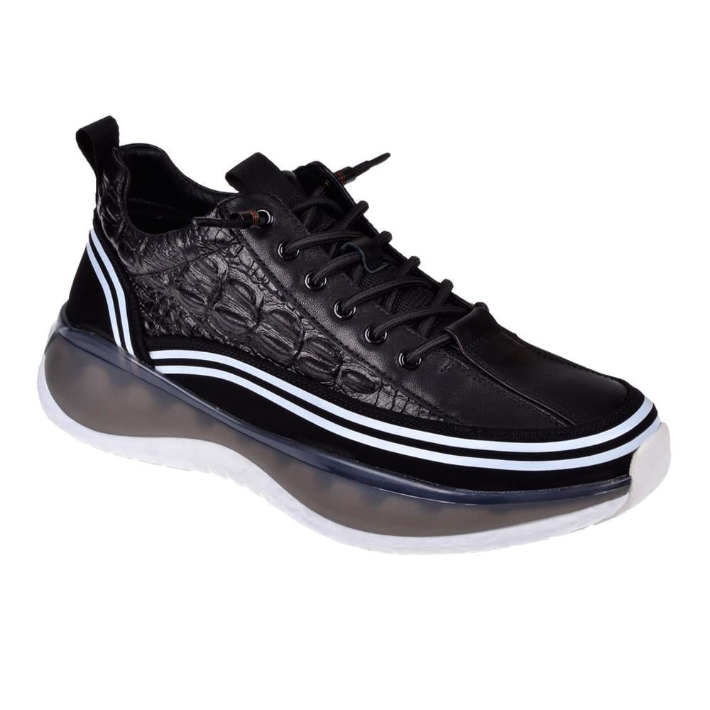Pullman Deri Günlük Erkek Spor Ayakkabı Sneaker GJ-5001   SİYAH