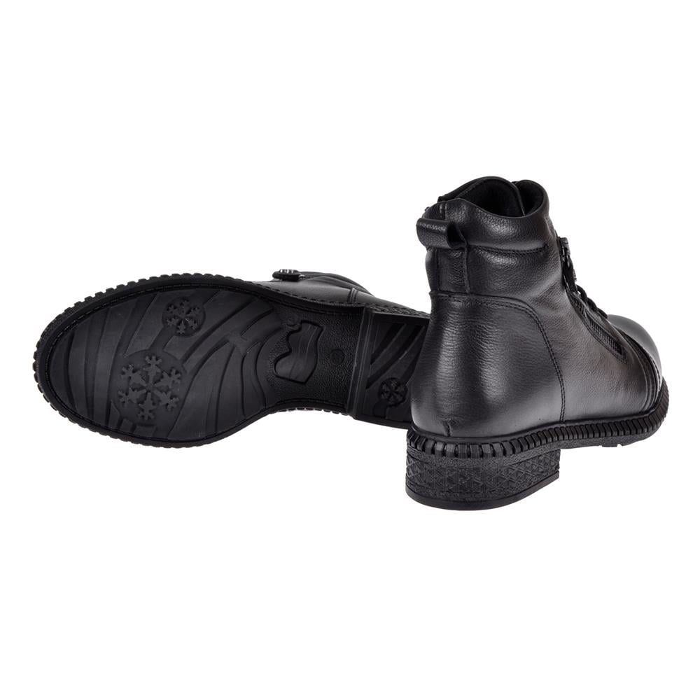 Pullman Hakiki Deri Bilek Boyu Kadın Bot SK-20911   SİYAH