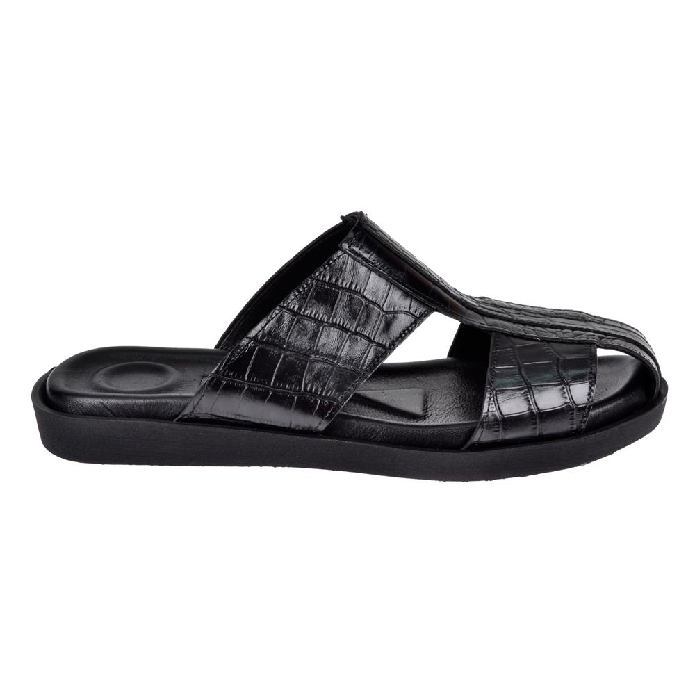 Pullman Hakiki Deri Burnu Kapalı Erkek Terlik CEV-3014   SİYAH