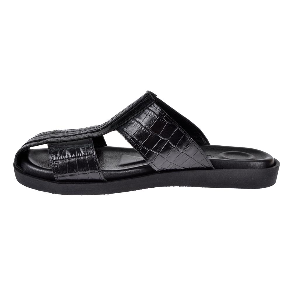 Pullman Hakiki Deri Burnu Kapalı Erkek Terlik CEV-3014   SİYAH