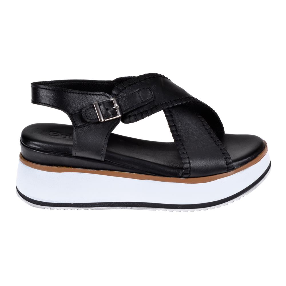 Pullman Hakiki Deri Çift Tabanlı Kadın Sanadalet PLM-1232   SİYAH