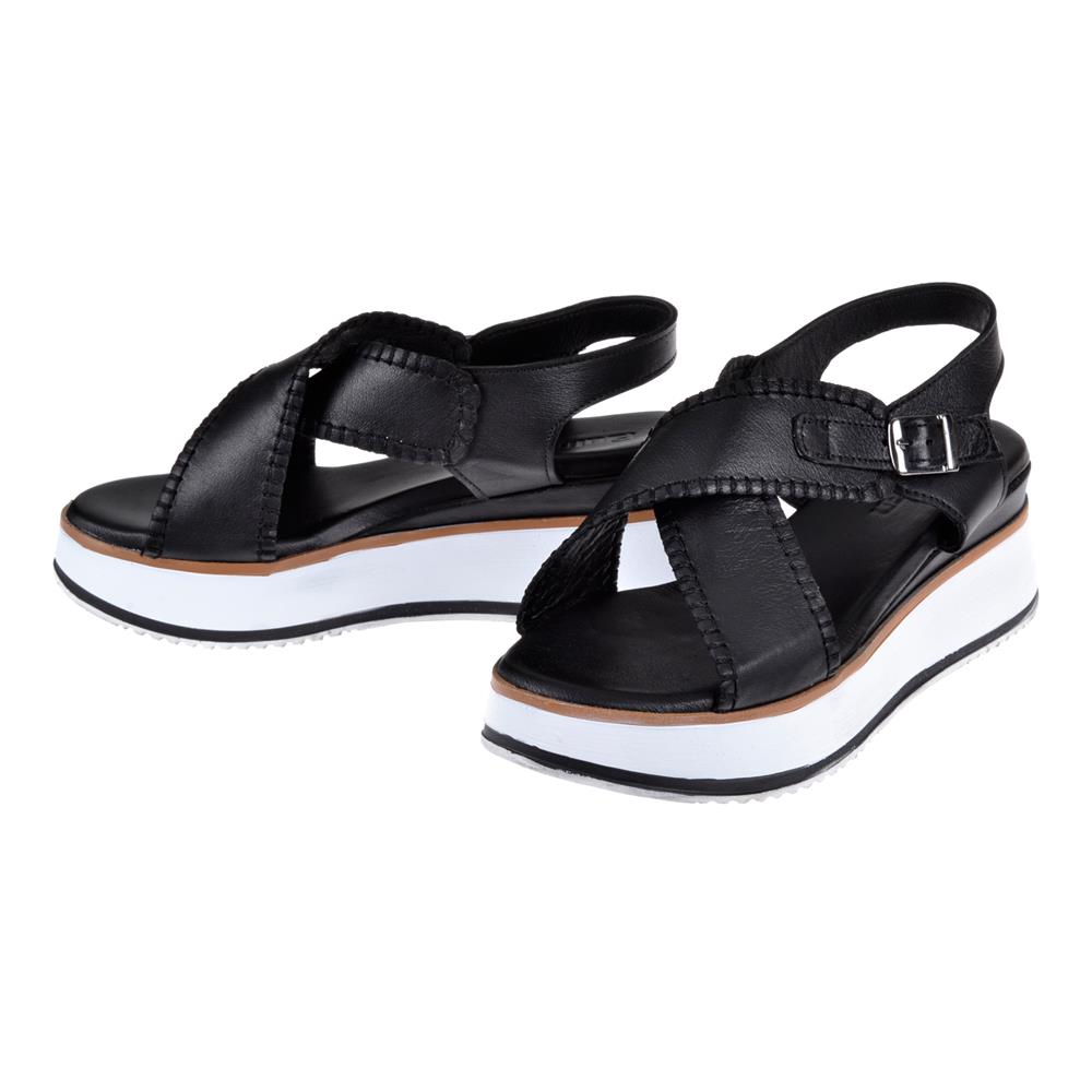 Pullman Hakiki Deri Çift Tabanlı Kadın Sanadalet PLM-1232   SİYAH