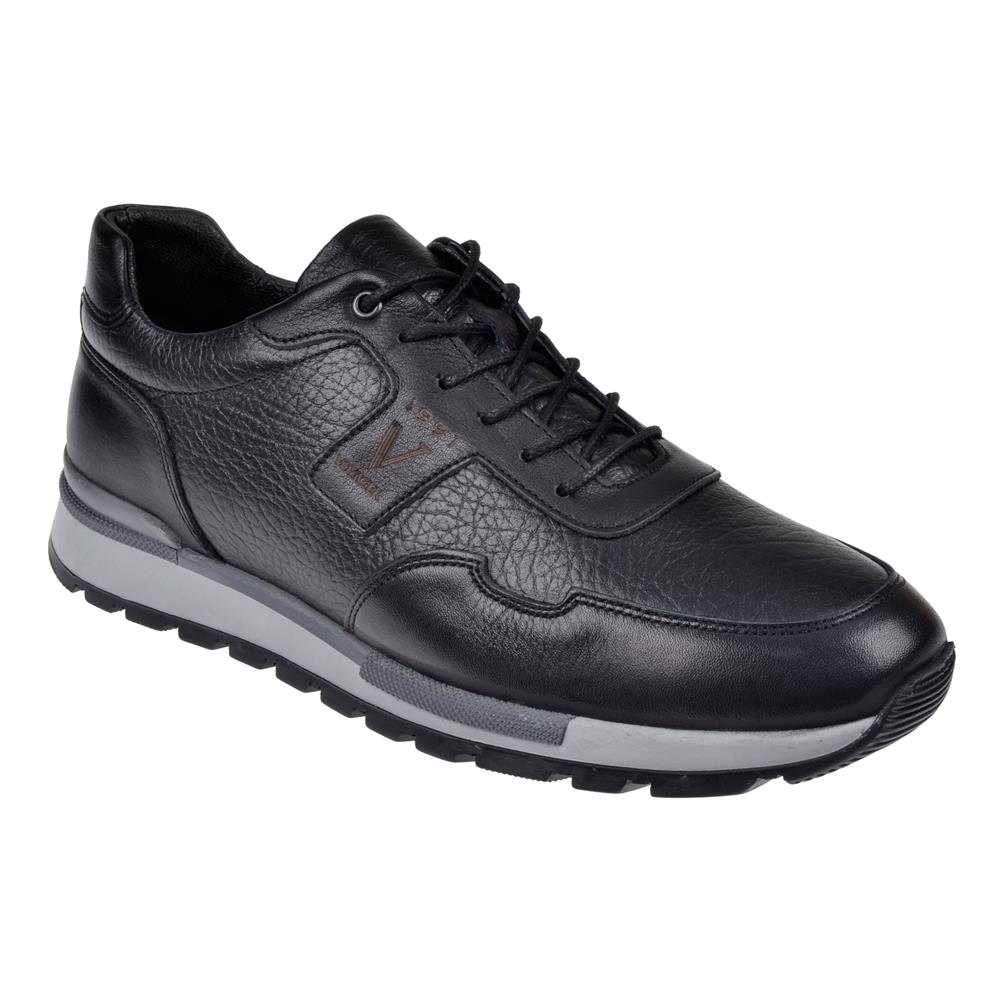 Pullman Hakiki Deri Erkek Spor Ayakkabı VOY-5866   SİYAH
