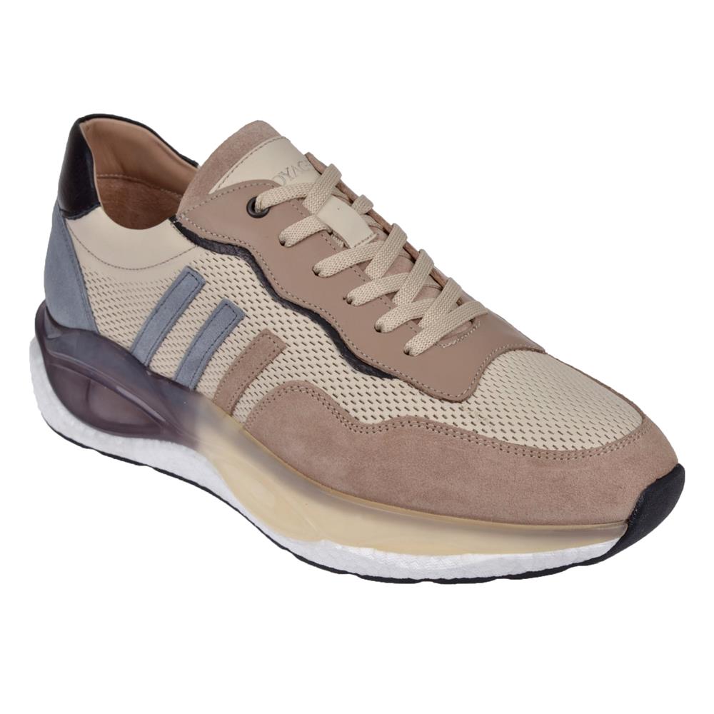 Pullman Hakiki Deri Erkek Spor Ayakkabı Sneaker VOY-6705   BEJ