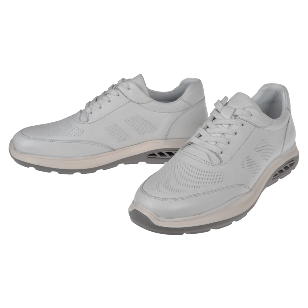 Pullman Hakiki Deri Erkek Spor Ayakkabı Sneaker MOD-5825   BEYAZ