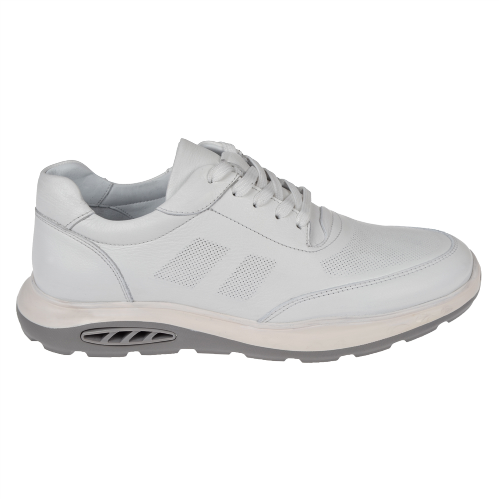 Pullman Hakiki Deri Erkek Spor Ayakkabı Sneaker MOD-5825   BEYAZ