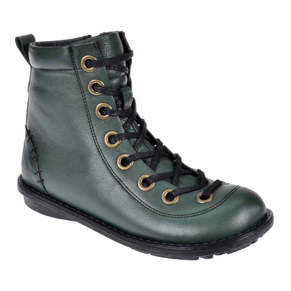 Pullman Hakiki Deri Günlük Kadın Bot PLM-34431   YEŞİL