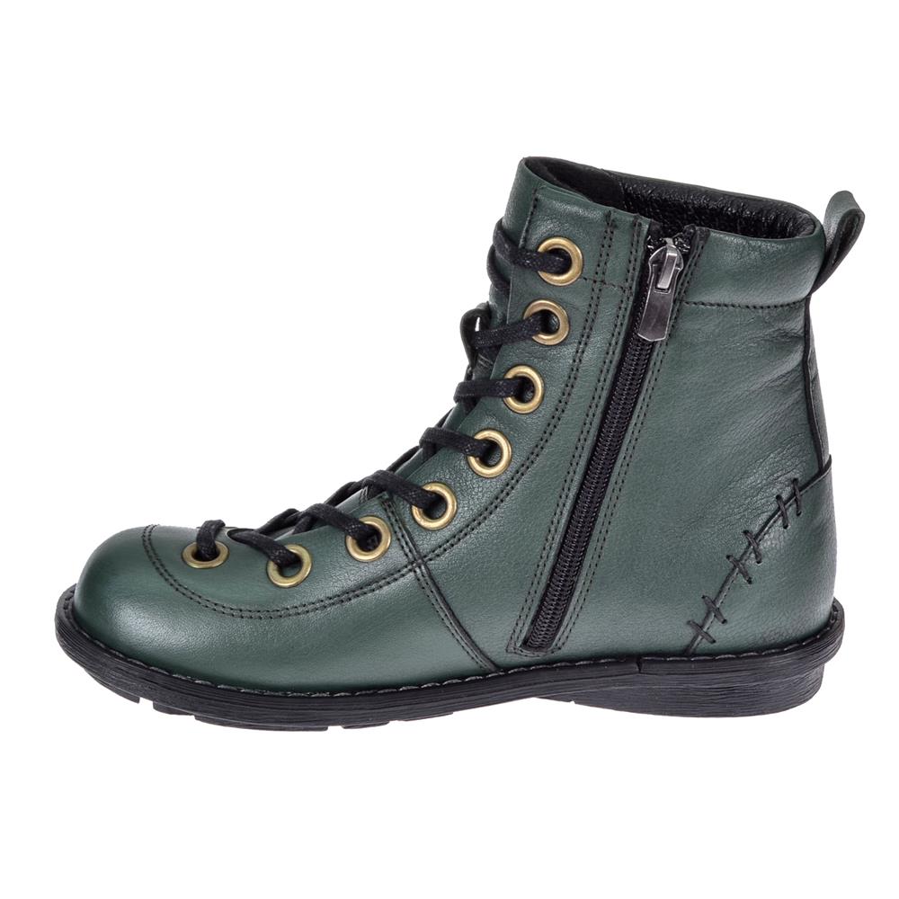 Pullman Hakiki Deri Günlük Kadın Bot PLM-34431   YEŞİL