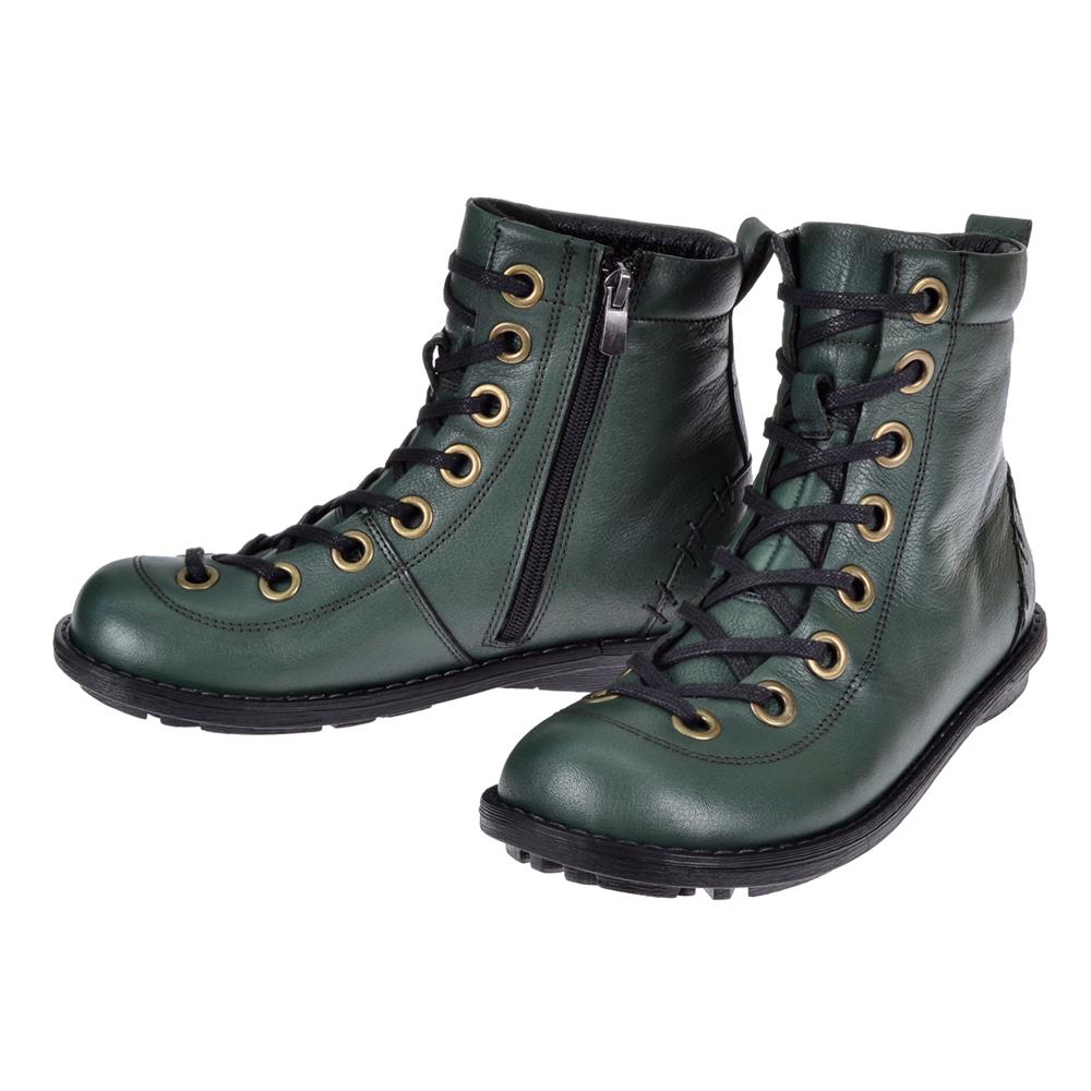 Pullman Hakiki Deri Günlük Kadın Bot PLM-34431   YEŞİL