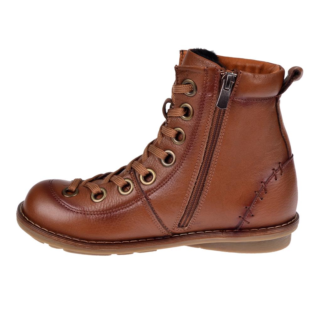 Pullman Hakiki Deri Günlük Kadın Bot PLM-34431   TABA