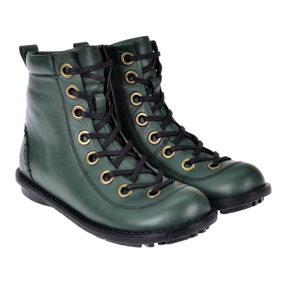 Pullman Hakiki Deri Günlük Kadın Bot PLM-34431   YEŞİL