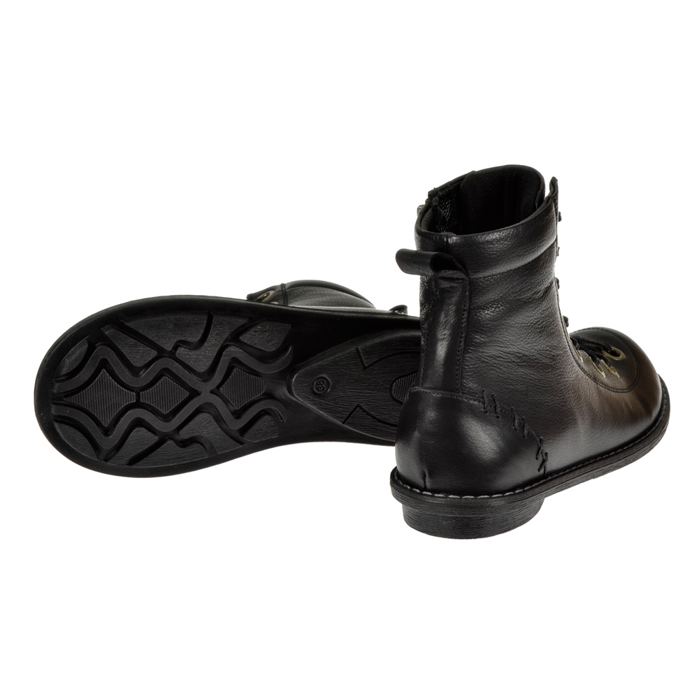 Pullman Hakiki Deri Günlük Kadın Bot PLM-34431   SİYAH