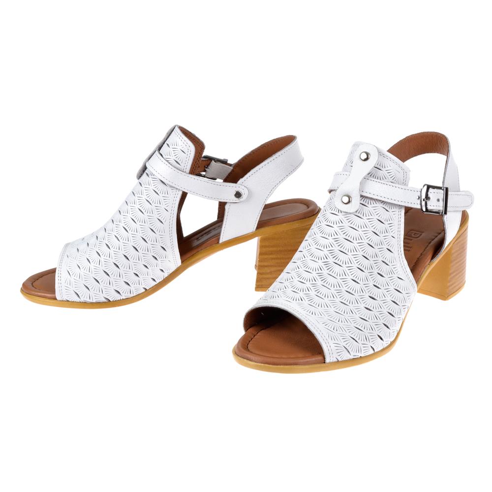 Pullman Hakiki Deri Kadın Sandalet CEV-426   BEYAZ