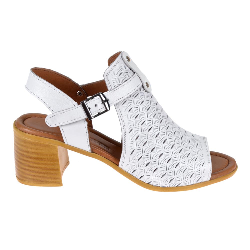 Pullman Hakiki Deri Kadın Sandalet CEV-426   BEYAZ