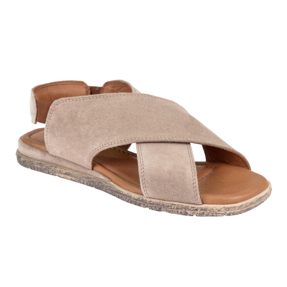 Pullman Hakiki Deri Kadın Sandalet PLM-706   BEJ SÜET