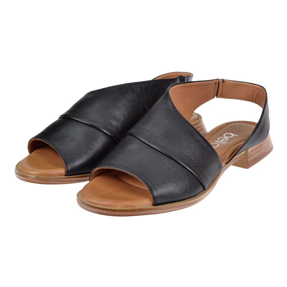 Pullman Hakiki Deri Kadın Sandalet PLM-32208   SİYAH