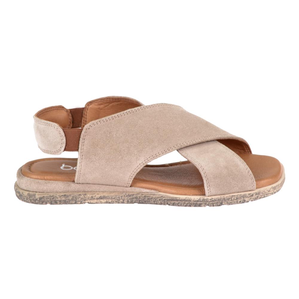 Pullman Hakiki Deri Kadın Sandalet PLM-706   BEJ SÜET