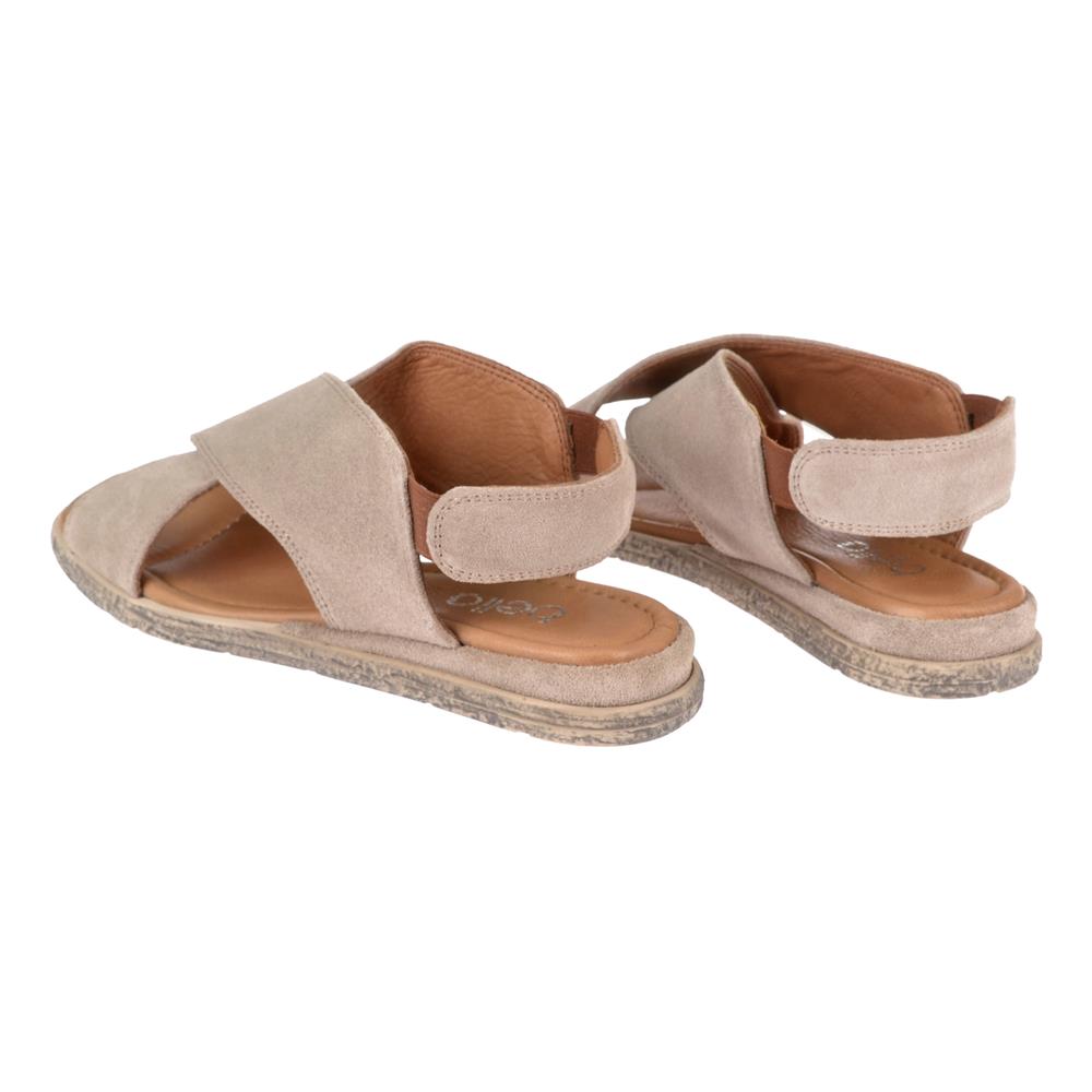 Pullman Hakiki Deri Kadın Sandalet PLM-706   BEJ SÜET