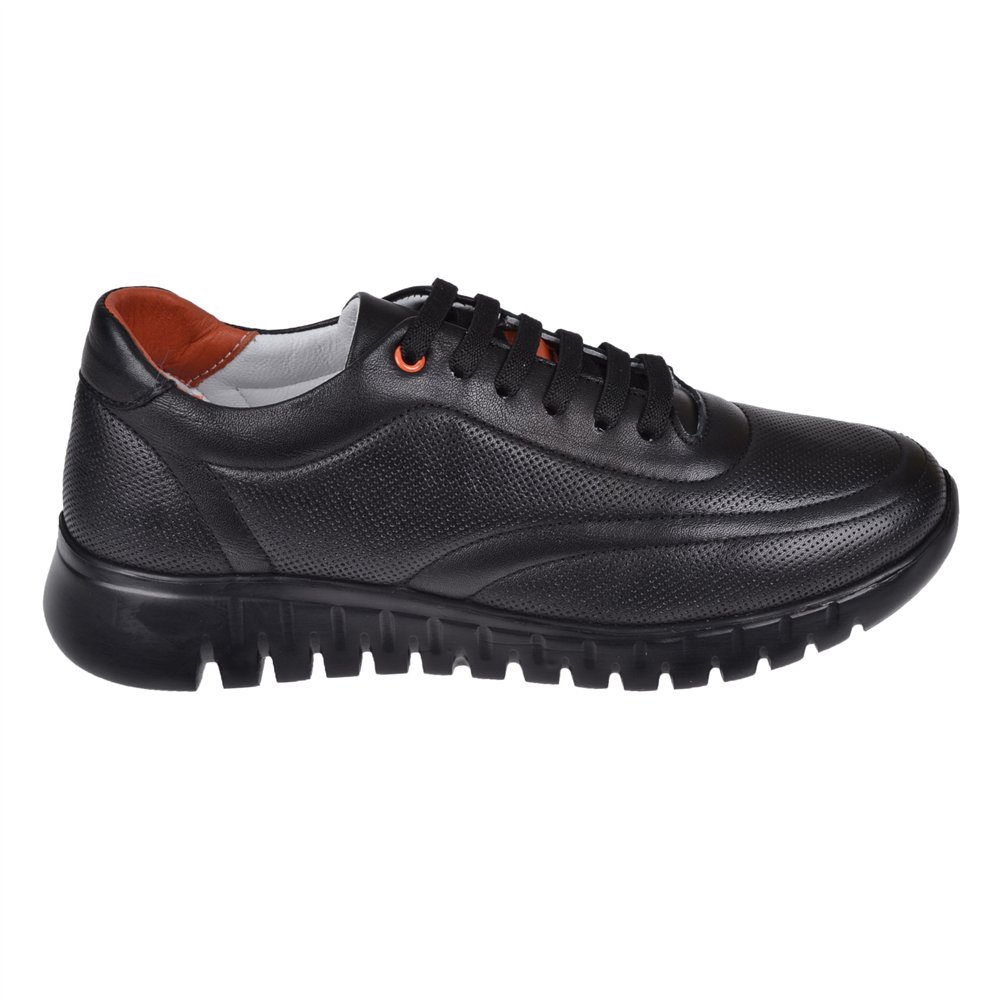 Pullman Hakiki Deri Kadın Spor Ayakkabı Sneaker YNA-2021   SİYAH