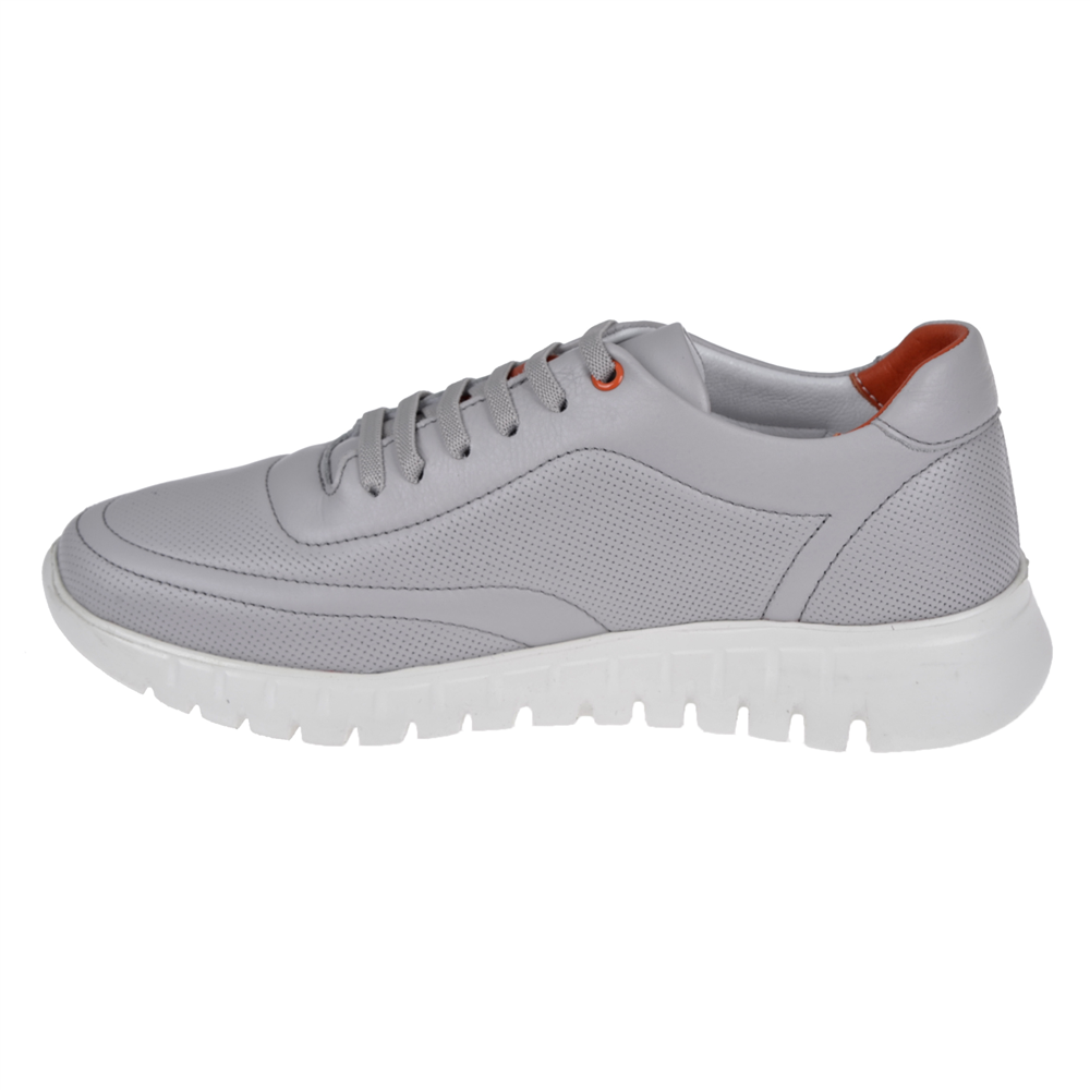 Pullman Hakiki Deri Kadın Spor Ayakkabı Sneaker YNA-2021   GRİ
