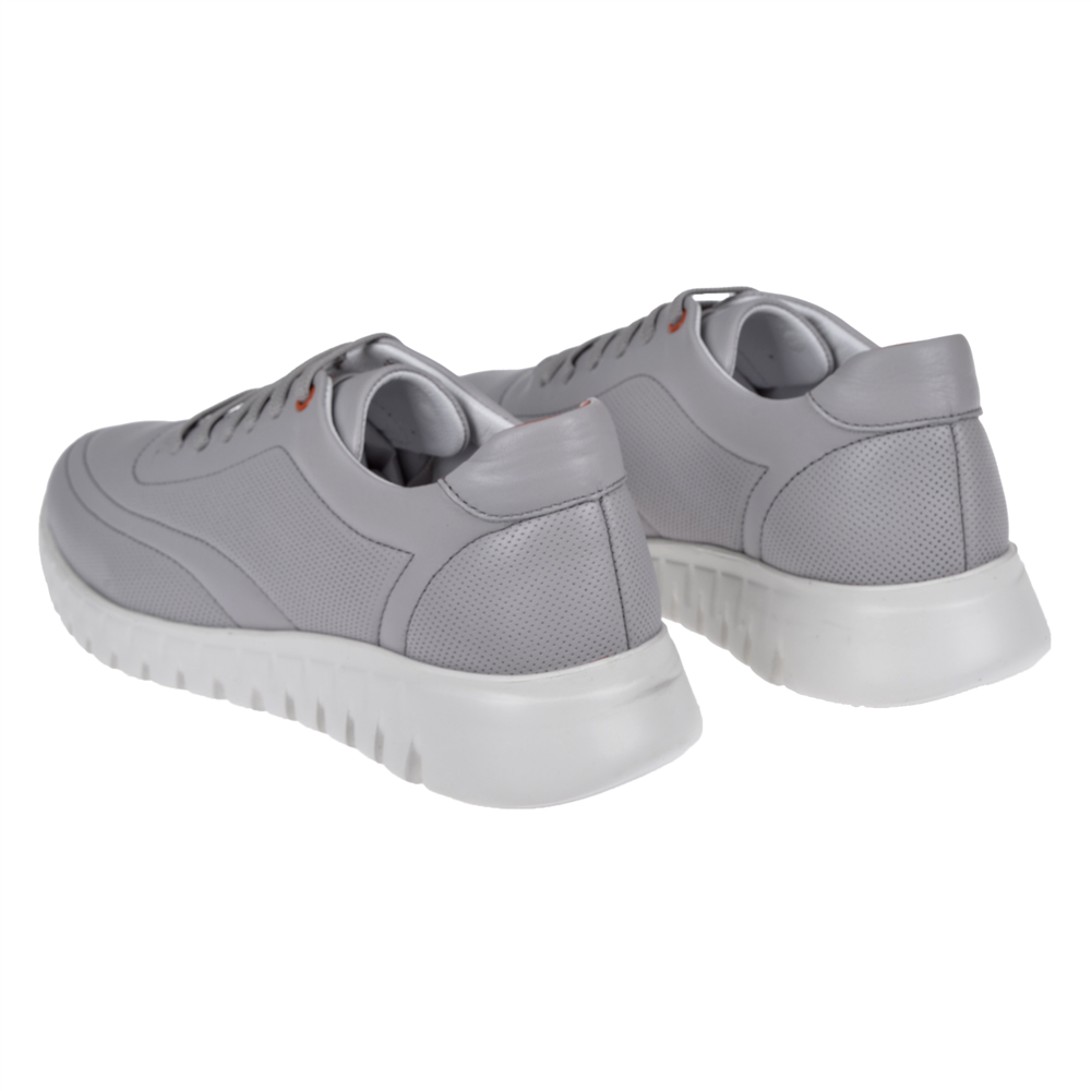Pullman Hakiki Deri Kadın Spor Ayakkabı Sneaker YNA-2021   GRİ