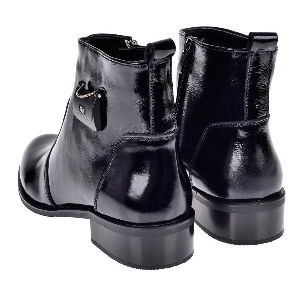 Pullman Hakiki Deri Kısa Kadın Bot MX-2200   SİYAH RUGAN