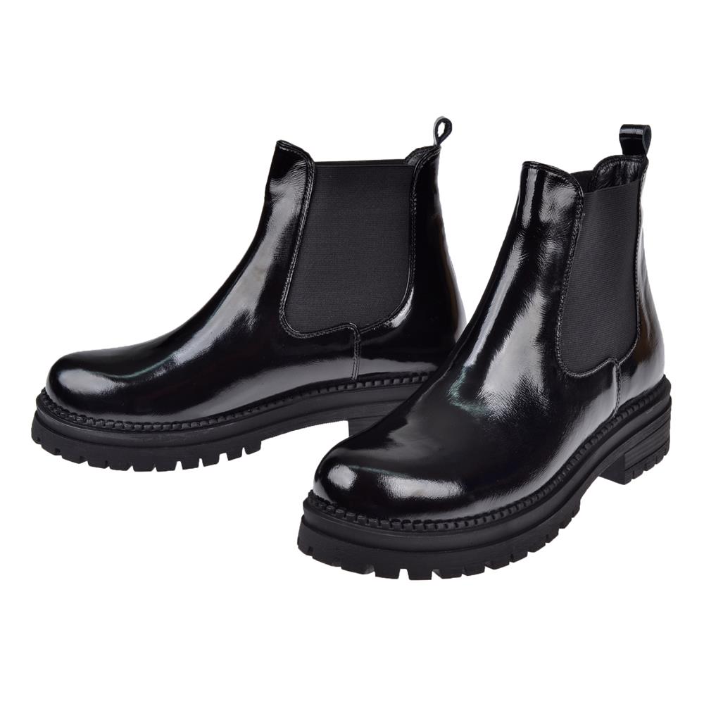 Pullman Hakiki Deri Lastikli Kadın Bot PLM-150   SİYAH RUGAN