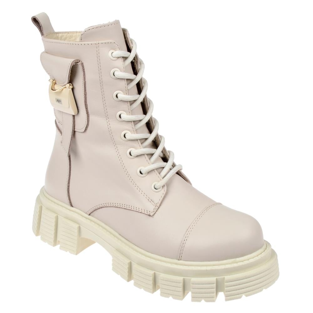 Pullman Hakiki Deri Postal Kadın Bot MX-107   BEJ