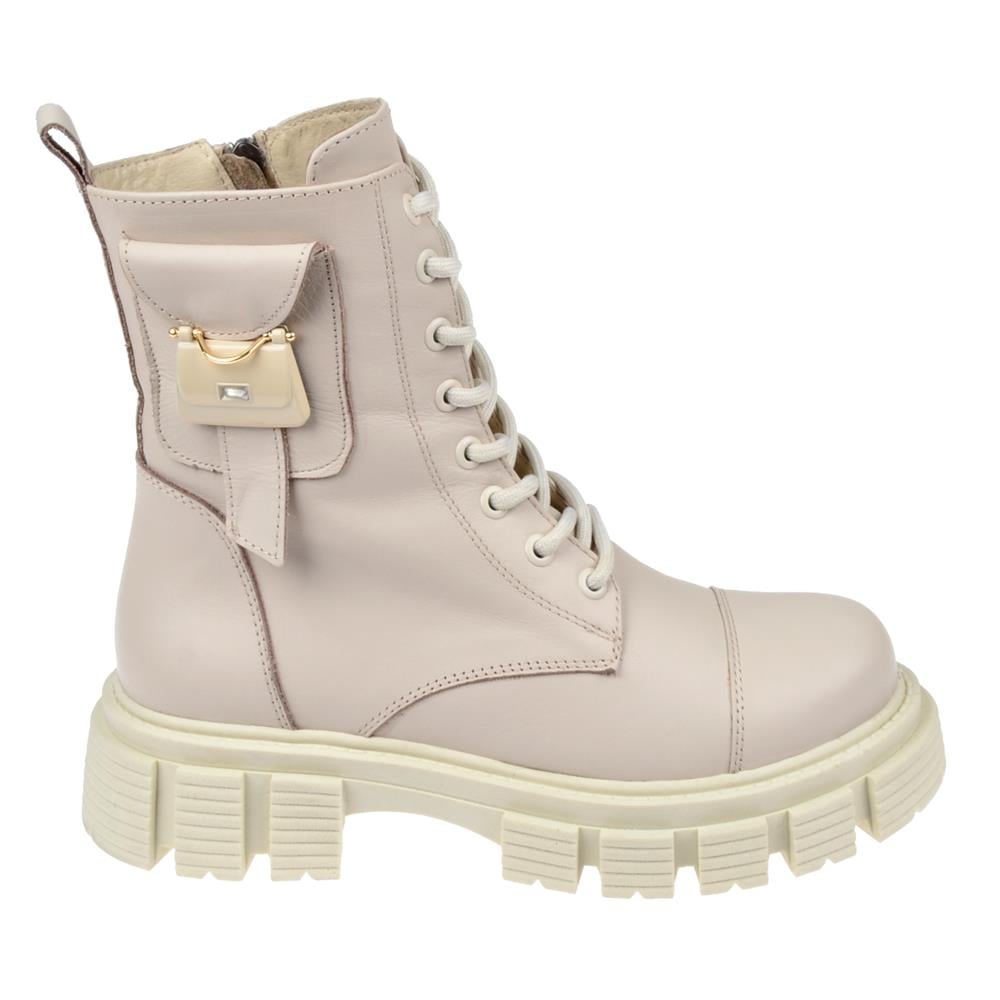 Pullman Hakiki Deri Postal Kadın Bot MX-107   BEJ