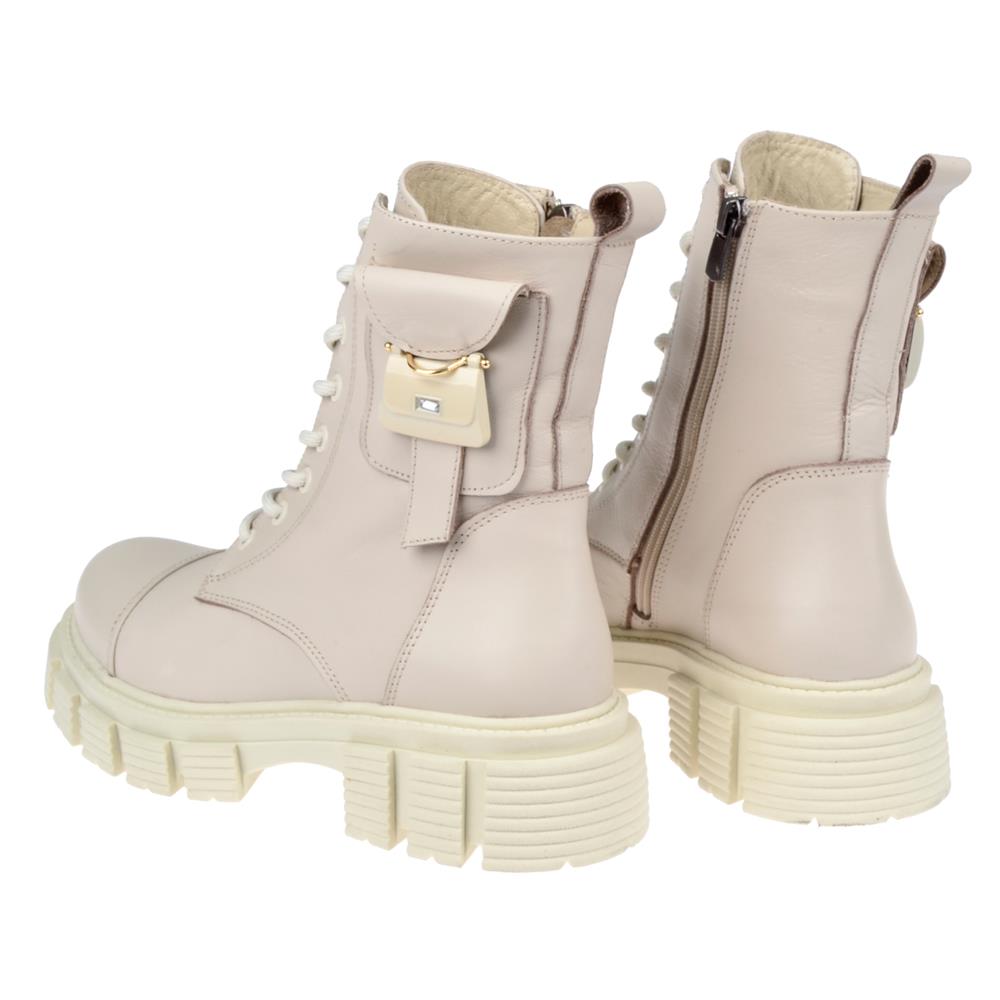 Pullman Hakiki Deri Postal Kadın Bot MX-107   BEJ