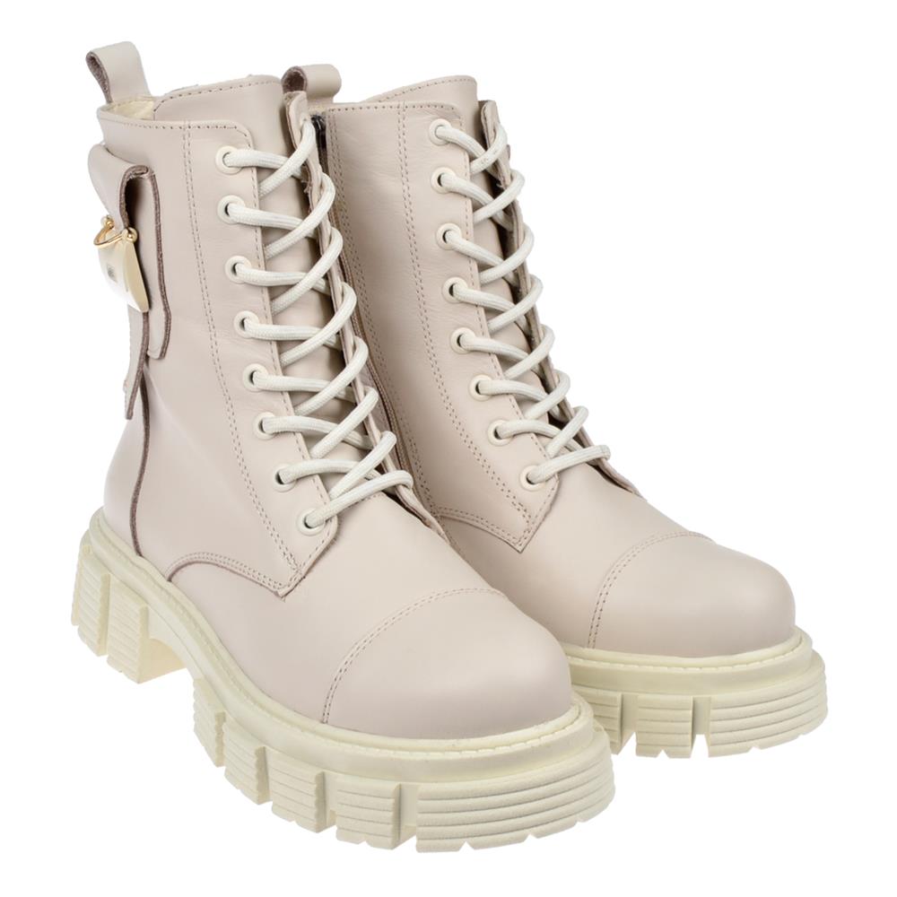 Pullman Hakiki Deri Postal Kadın Bot MX-107   BEJ