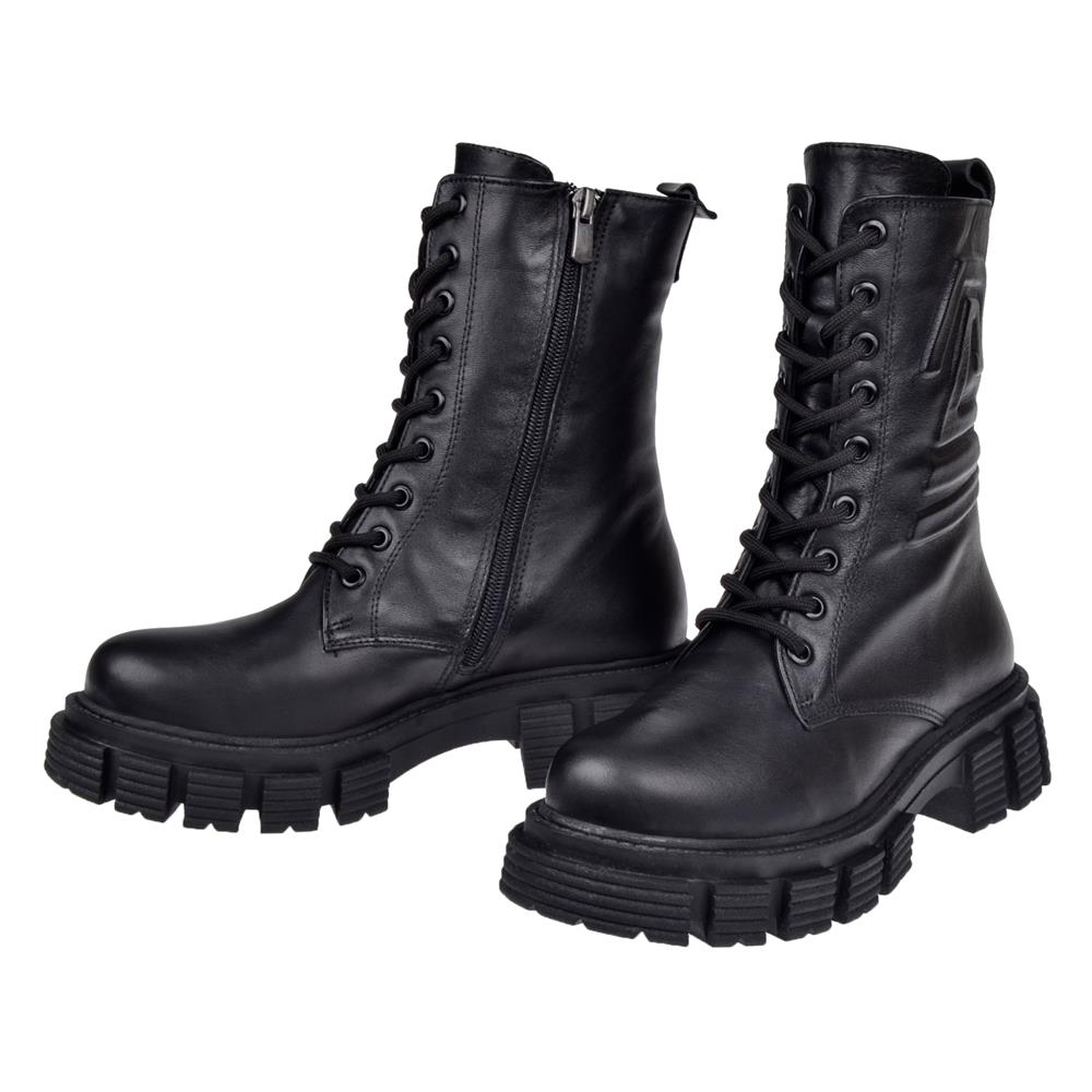 Pullman Hakiki Deri Postal Kadın Bot MX-104   SİYAH