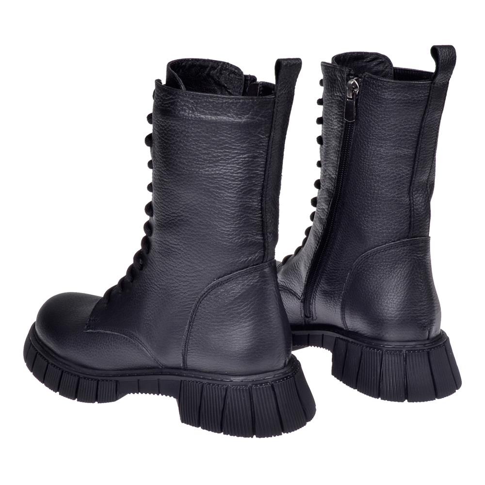 Pullman Hakiki Deri Postal Kadın Bot PLM-34714   SİYAH