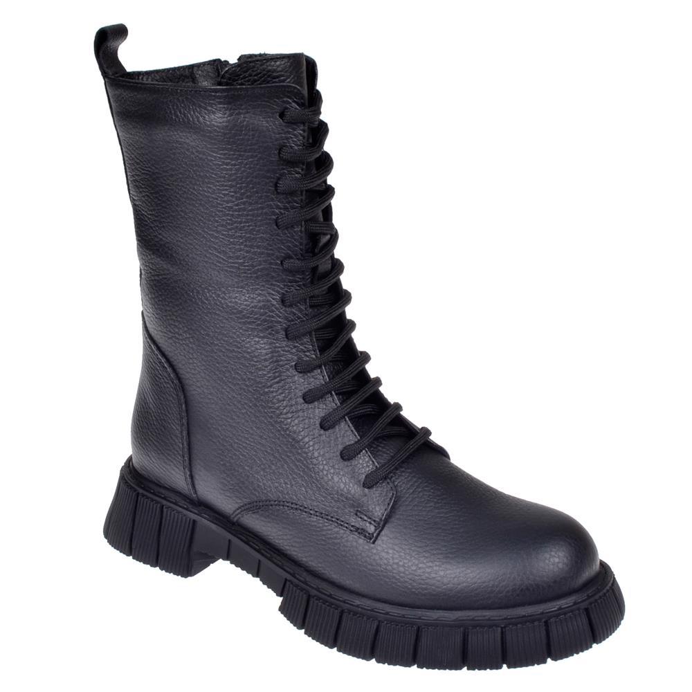 Pullman Hakiki Deri Postal Kadın Bot PLM-34714   SİYAH