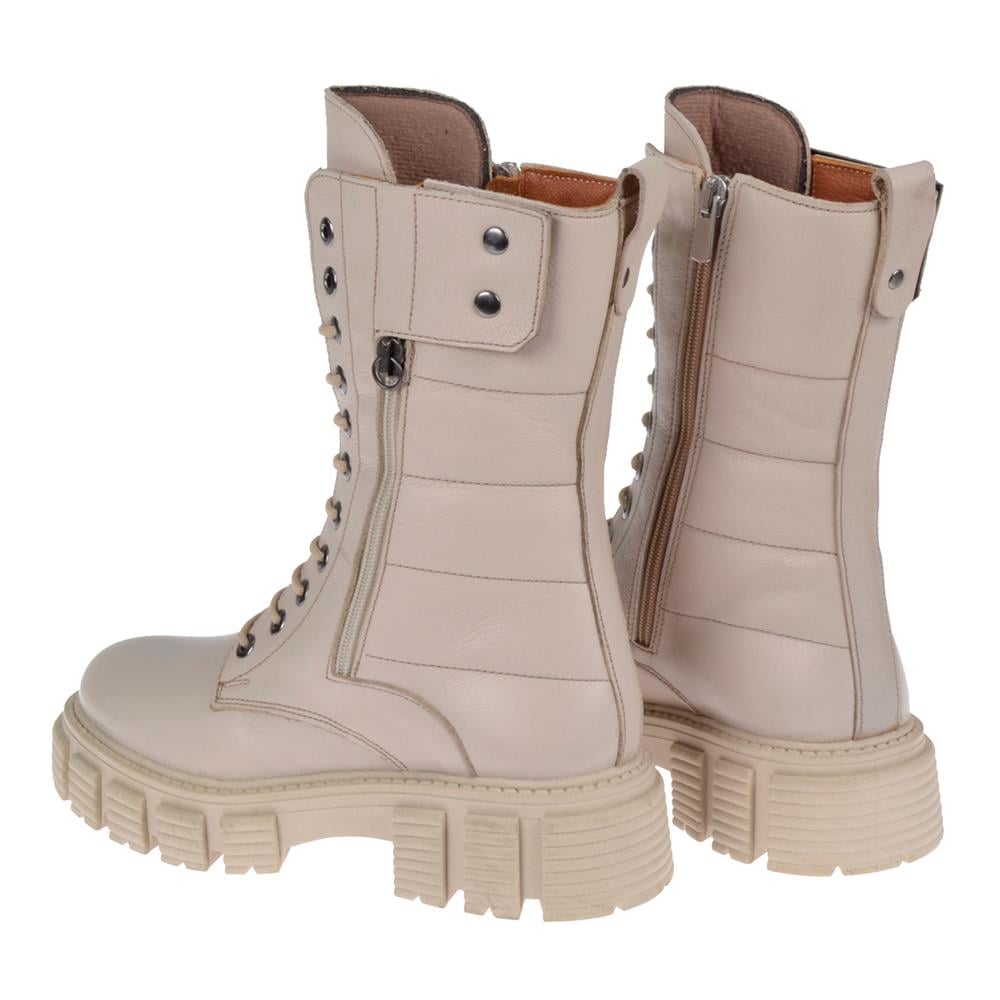 Pullman Hakiki Deri Postal Kadın Bot SK-36871   BEJ