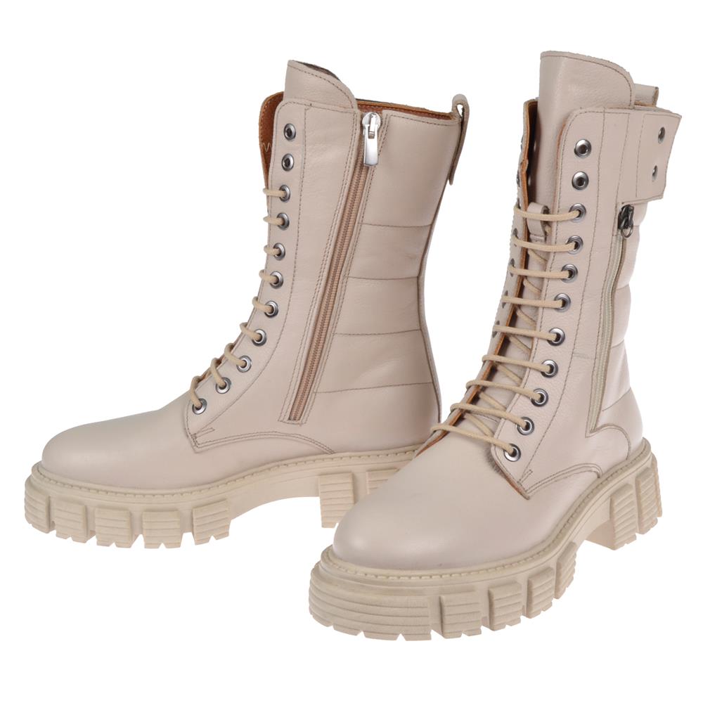 Pullman Hakiki Deri Postal Kadın Bot SK-36871   BEJ